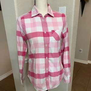 American Eagle Outfitters Pink/white plaid shirt
